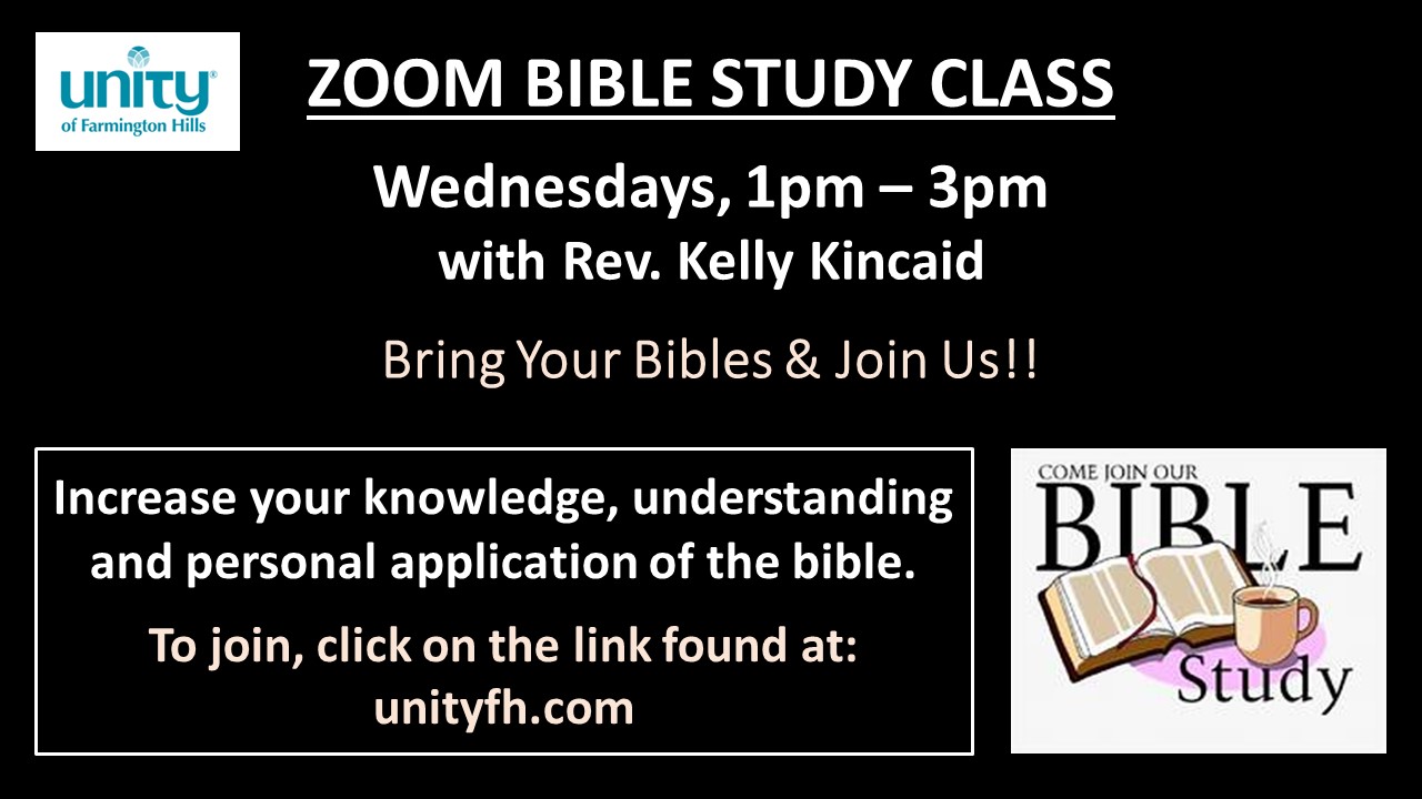 Bible Study Zoom Class – Unity of Farmington Hills