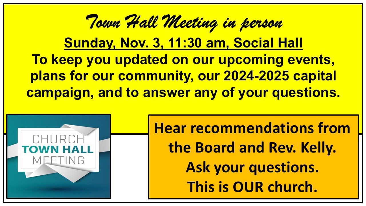 town hall meeting sunday 11 03 24