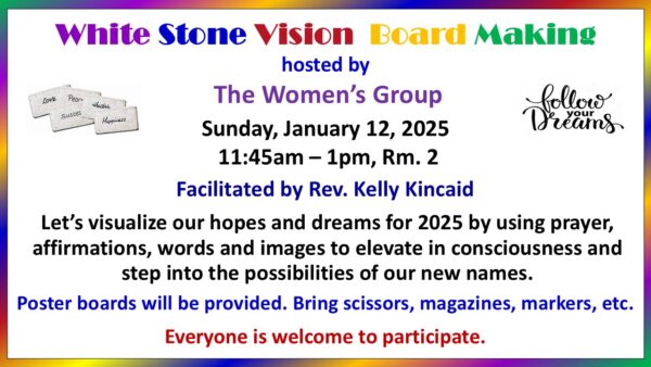 white stone vision board making women's group event 01 12 25 1